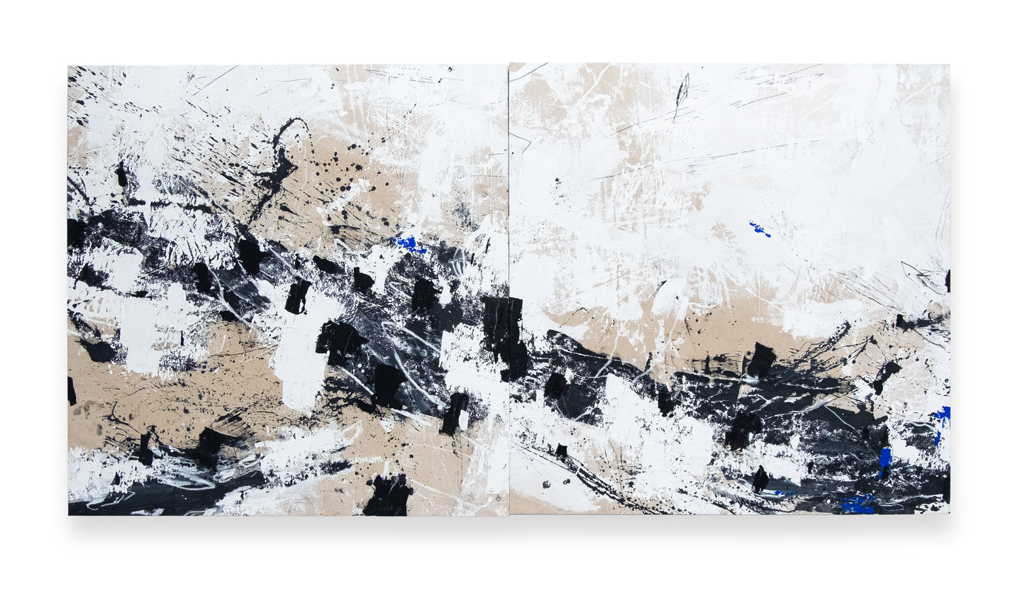 Diptych: Let it go & see what stays 120 x 240 cm