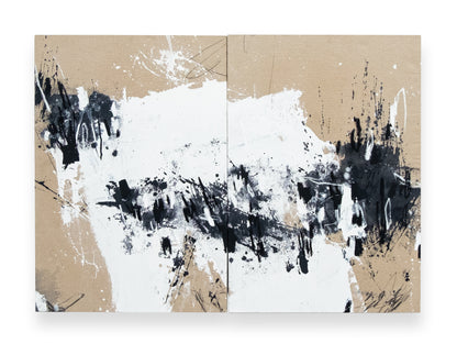 Diptych: Emotions translated into movement 70 x 100 cm