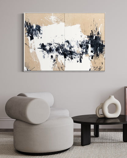 Diptych: Emotions translated into movement 70 x 100 cm