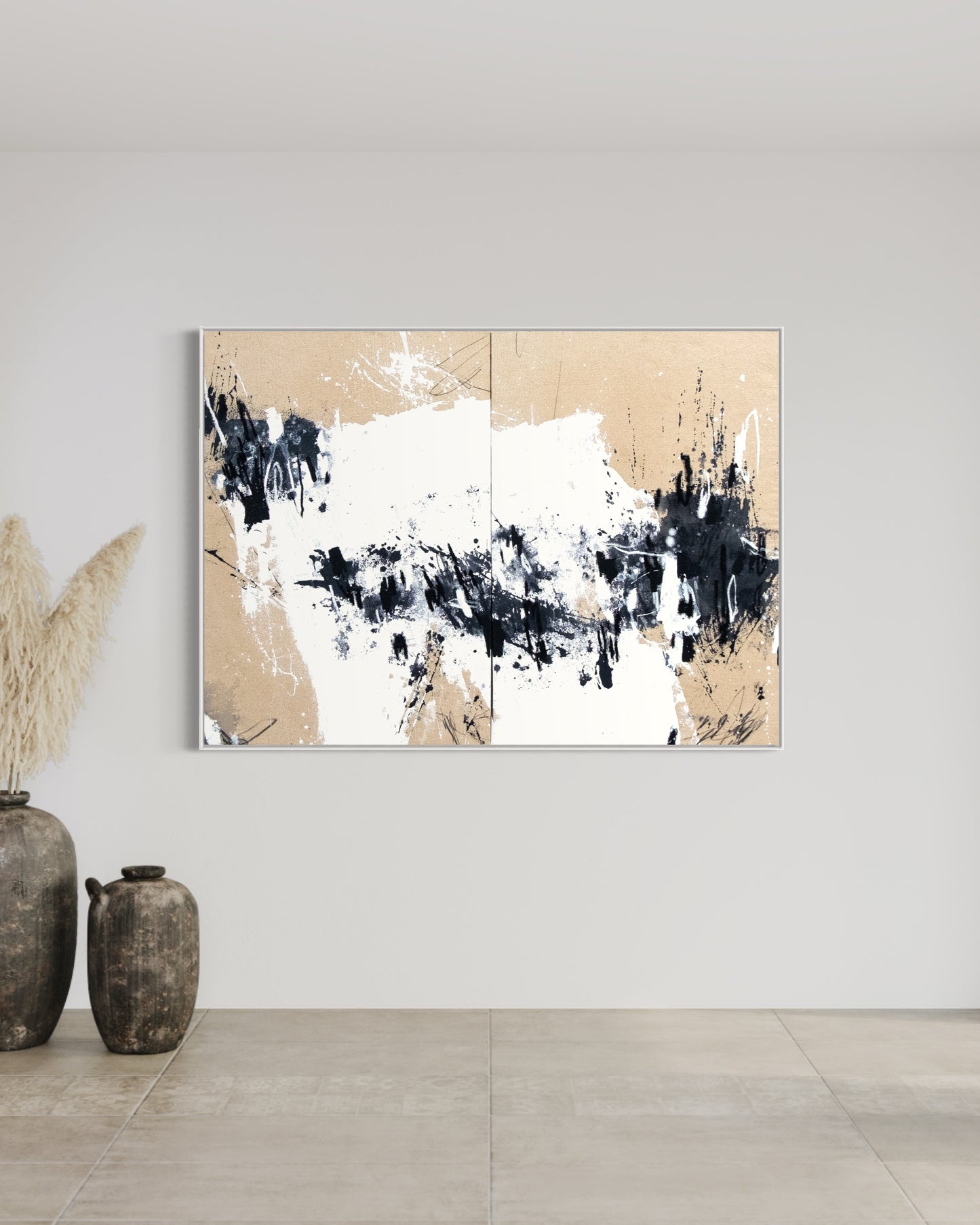 Diptych: Emotions translated into movement 70 x 100 cm